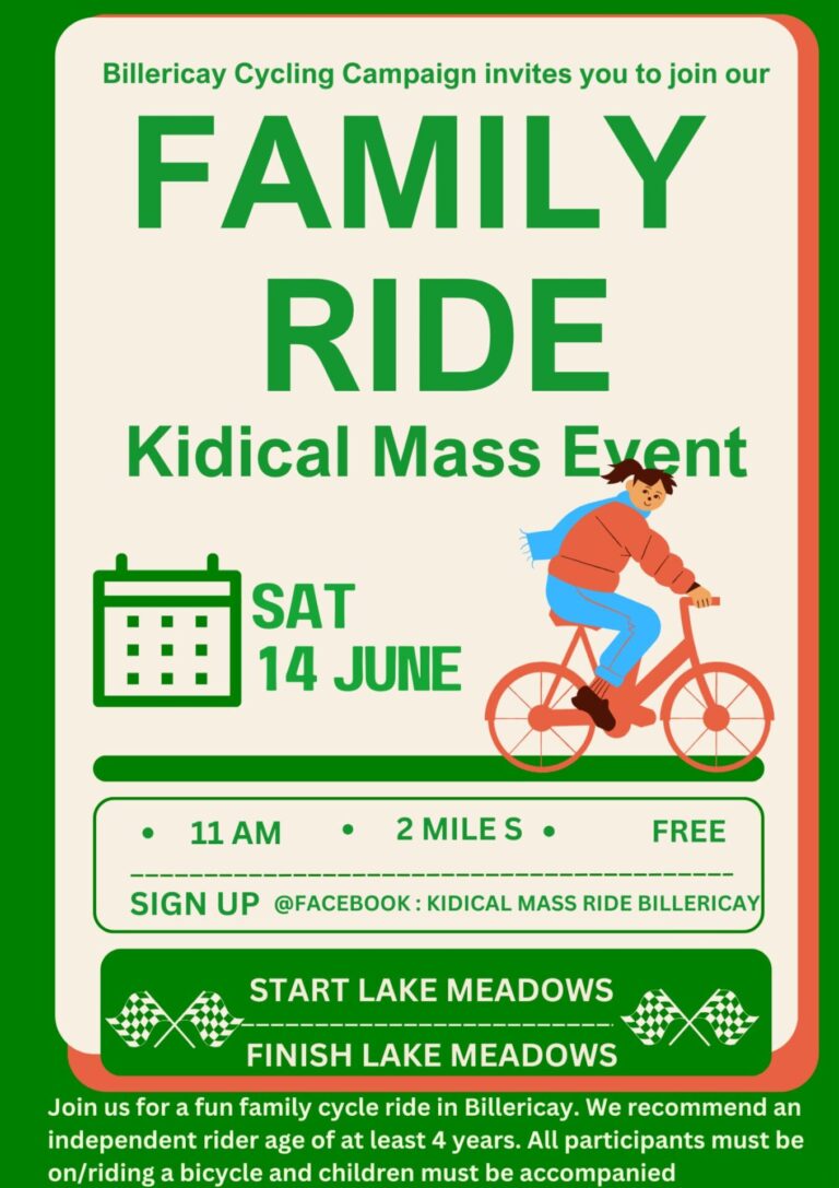 Join us for Billericay’s first Kidical Mass ride